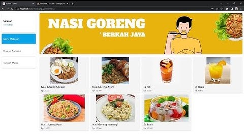 Web Pemesanan Nasi Goreng - Tugas Individu Web Programming II | Bina Sarana Informatika