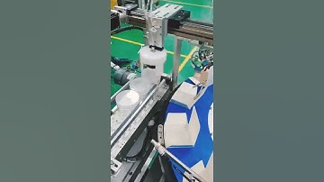 Cosmetic jars labeling machine with vertical cartons boxing equipment