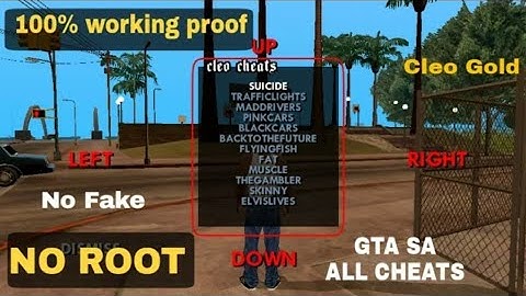 Cheats for GTA san andreas no root 100% cleo gold