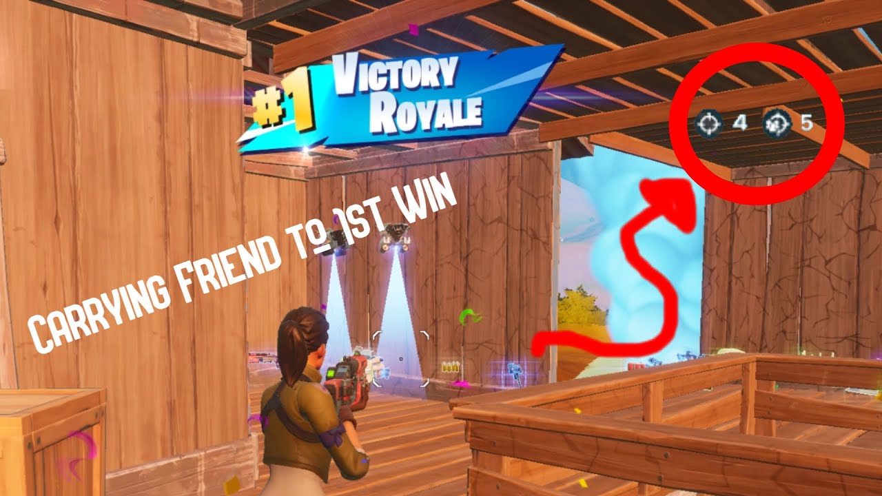 Carrying my Friend to Her First Win in Fortnite Chapter 2 YouTube