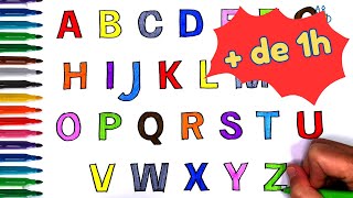 1 Hora - Vamos Aprender A Desenhar E Colorir Todas As Letras Do Alfabeto