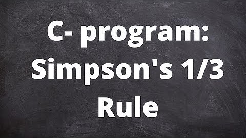C-Program: Simpson