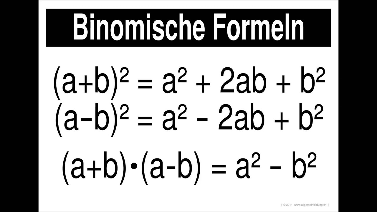 Binomische Formeln Song