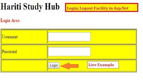 Login and Logout in Asp.Net Using C# | Hindi | Online Learning Classes