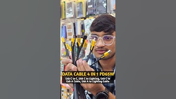 One Cable, All Solutions! 🚀 DATA CABLE 4 IN 1 65W Fast & Durable 💯 #4in1charger #datacable #65w