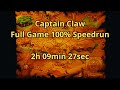 Wr captain claw  full game 100 speedrun 2h09min27sec
