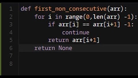 Python - First Non-Consecutive Number | Codewars 8KYU