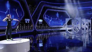 Impossible Challenge Arrow Fired Through Four Rotating Fans To Hit The Target