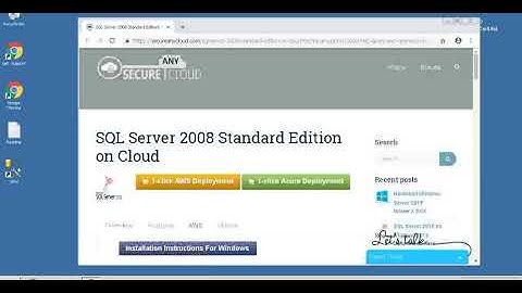 SQL Server 2008 R2 Standard edition on Windows Server 2008- Deploy on Azure ,AWS and Google Cloud.