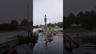 Swimming in a frozen river in winter. Finland in winter, swimming. #survival #lifehacks #suomi