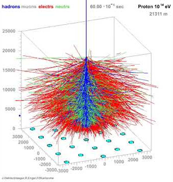 Development of a cosmic-ray shower over the Pierre Auger Observatory