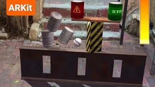 Can Knockdown AR Pro Gameplay iOS / ARKit screenshot 3