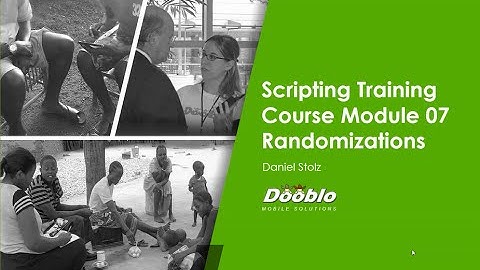 SurveyToGo Scripting Course - Module 07 - Randomizations & Rotations