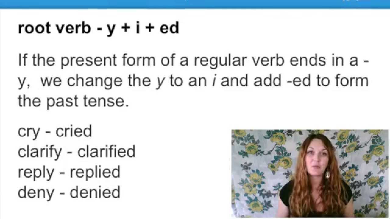 Regular Verbs Ending In Y Armes