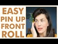 PIN UP  HAIRSTYLE tutorial:  front roll PERFECT for hiding bangs