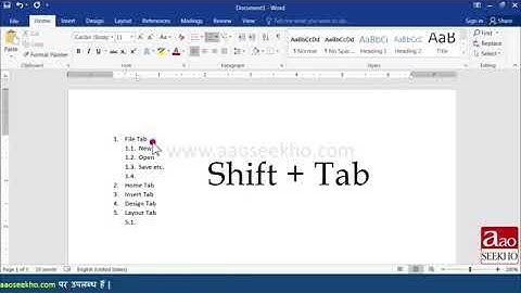 MS Word 2016 Tutorial in Hindi   Bullets and Numbering option Video 10