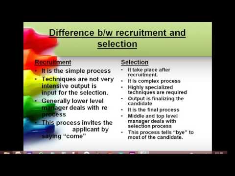 Difference Between Recruitment And Selection With Comparison Chart