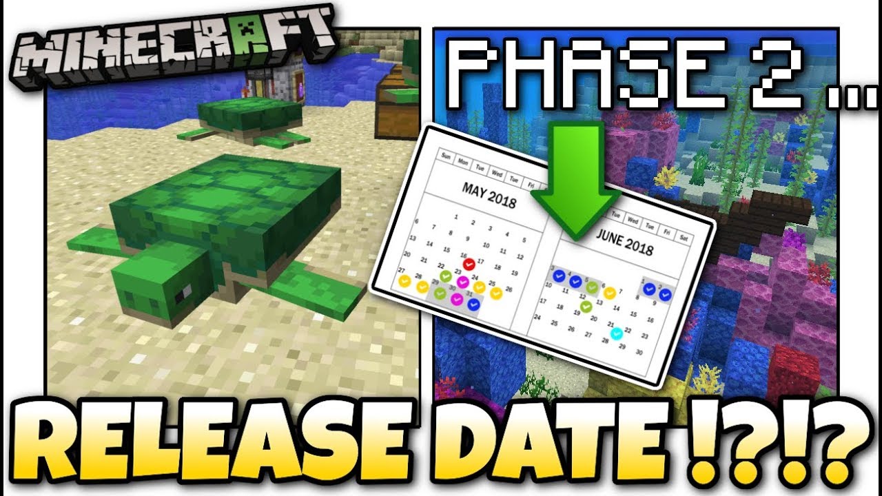 Minecraft - RELEASE DATE ?!?! [ PHASE 2 ] Update Aquatic 