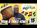 Playing the djembe drum with mister boom boom  movement songs for kids  preschool music class