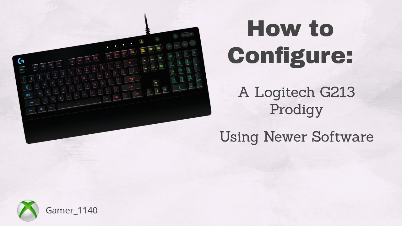 Elegance ånd Lejlighedsvis How to Configure a Logitech G213 Prodigy Using latest Software - Including  Lighting Zones - YouTube