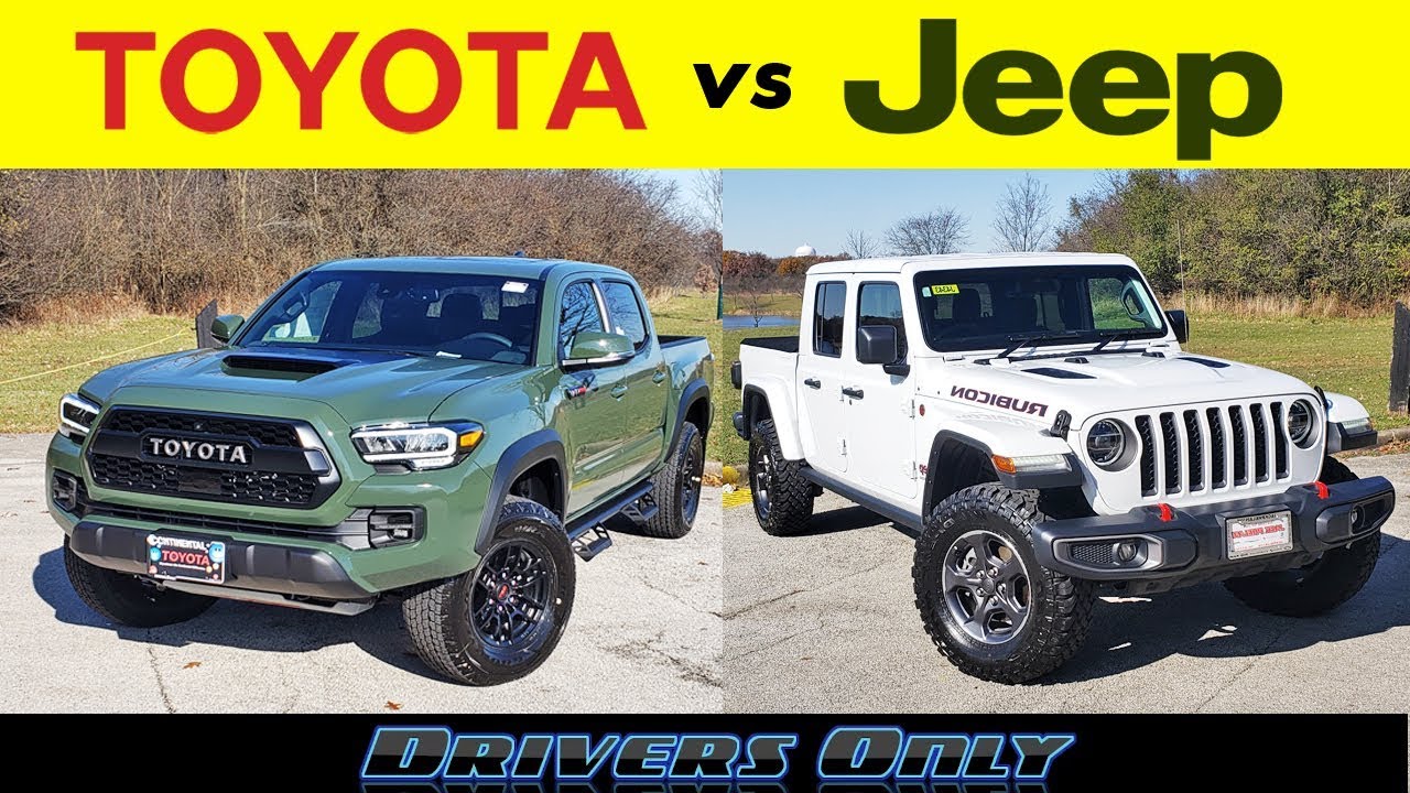 2020 Toyota Tacoma TRD Pro vs 2020 Jeep Gladiator Rubicon - YouTube