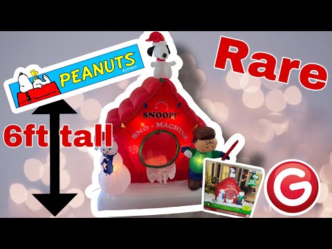 Rare Gemmy 2010 6ft Tall Snoopy Snow Machine Christmas Airblown Inflatable