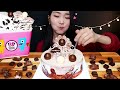 ASMR 배스킨라빈스31 엄마는 외계인 케이크 디저트 먹방 CHOCOLATE 🍫 ICE CREAM CAKE DESSERT MUKBANG EATING SOUNDS アイスクリームケー