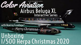 Merry Christmas 2020! Unboxing 1\/500 Herpa Interactive Series Airbus A330-700L Beluga XL