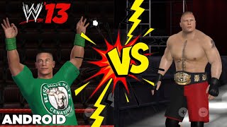 BROCK LESNAR VS JOHN CENA EXTREME RULES MATCH IN WWE 13 ANDROID
