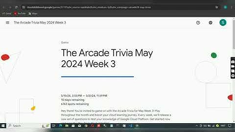 The Arcade Trivia May 2024 Week 3 lab solution #googlecloud #arcade #swags