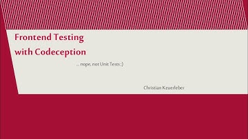 Frontend tests with codeception @ TYPO3 Developer Days 2019