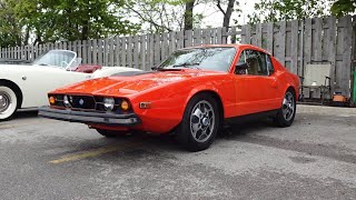 1974 SAAB Sonett III aka SAAB 97 in Orange & V4 Engine Sound on My Car Story with Lou Costabile