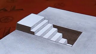 3d stairs | 3d sketch | optical illusion | drawing.shorts sketch art sketching