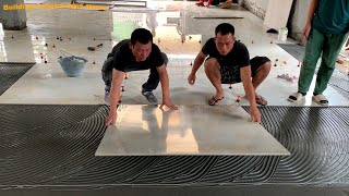 Tools And Skills For Construction Of Living Room Floors With Beautiful Imitation Stone Ceramic Tiles by Building Construction News 6,149 views 4 weeks ago 25 minutes