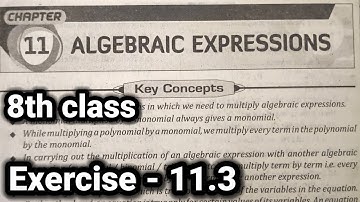8th class | Maths | 11.Algebraic Expressions chapter | Exercise - 11.3 | All Problems and Sums.