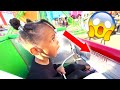 5 Year Old Faces Her Biggest FEAR at an AMUSEMENT PARK | THE BEAST FAMILY VLOGMAS 2021