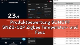 Produktbewertung SONOFF SNZB-02P Zigbee Temperatur- und Feuchtigkeitssensor,2 Stück Smart Temperatur