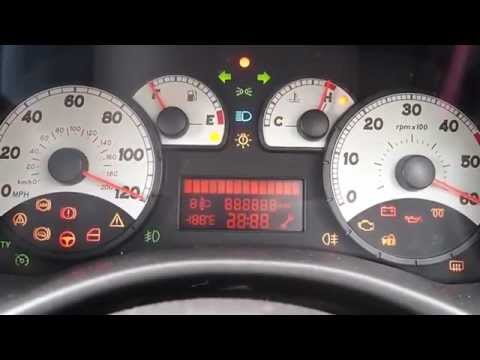 Punto Warning Lights Self Test - YouTube