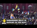 Thousands march in Kyiv in a show of support to the Ukrainian government amid Russian invasion fears