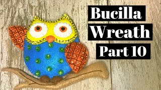 Bucilla Owl Wreath | Making The Little Blue Owl On A Stick | Part 10/11