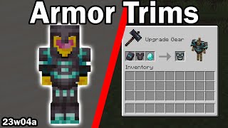 Armor Trims and Smithing Table Changes | Minecraft Snapshot 23w04a