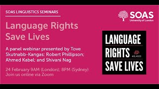 Language Rights Save Lives | SOAS University of London