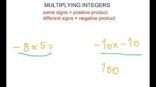 Multiplying integers (mathify)