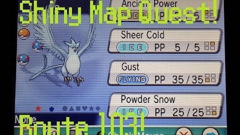 Shiny Map Quest Route 103! Articuno! #ShinySunday
