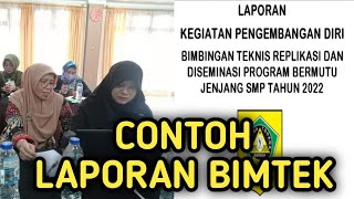 CONTOH LAPORAN BIMTEK