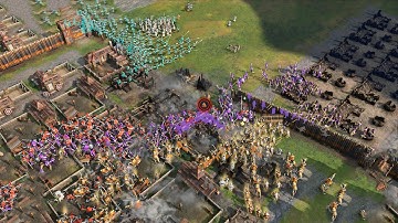 Age of Empires 4 - 4v4 CBA RUSHED IN OVERWHELMING NUMBERS | Multiplayer Gameplay