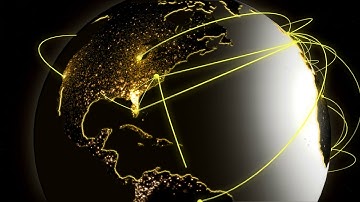 3d business cloud communication global motion graphics internet network technology wireless rotation