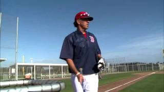 Brian Butterfield Wired At Red Sox Infield Practice