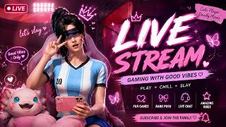 GO LIVE WITH TANNU👀🫶 ||  1V4 GAMEPLAY 😏 || UID REACTION 🥳|| UNLIMITED CUSTOMS💞