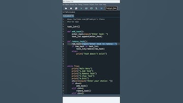 TODO List in Python 📝 PYTHON Project for Beginners #shorts #python #pythonprogramming